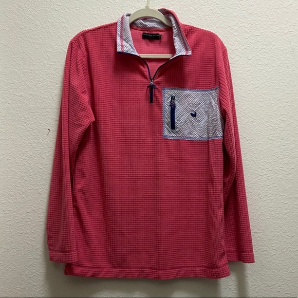 LIKE 🆕 Southern Marsh Fleece w/ Zip Up Frocket - Hot Pink & Blue - Picture 2 of 7